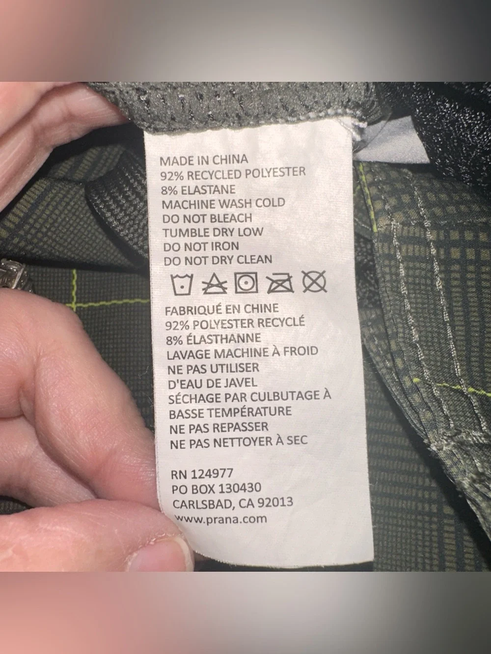 Prana Olive Green Plaid Swim Board Shorts 10” Inseam Size 38 With Pockets